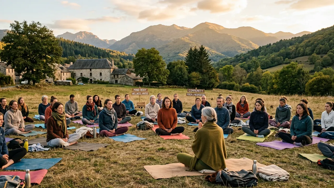 Action de l'Association Vivre Yoga pour le bien-être communautaire en Ariège