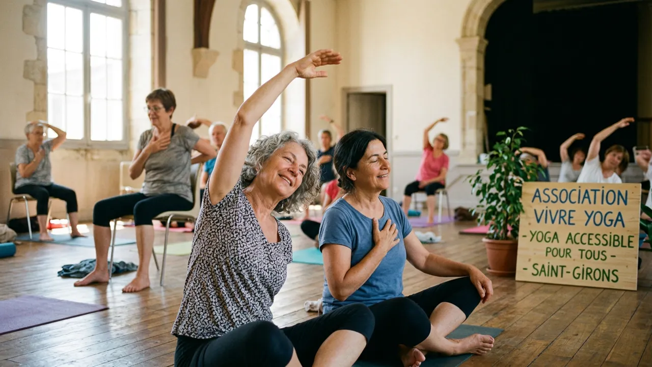 Atelier de yoga adapté pour personnes à mobilité restreinte